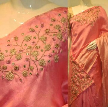 Heavily Embroidered Saree  image
