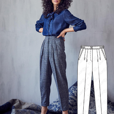 Western Pants with Pleat details  image